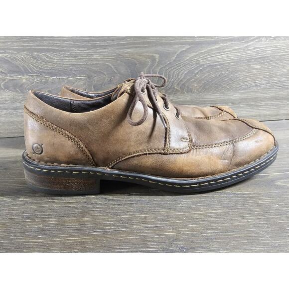 Born Oxford Shoes Mens 9.5 Linden Brown Distressed Leather Casual Shoes M9355 main image 5